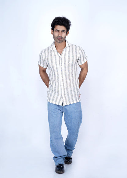 ✨ Start Imported Texture Shirt - Beige